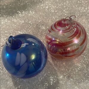 Vintage Dansk Handblown Glass Ornaments